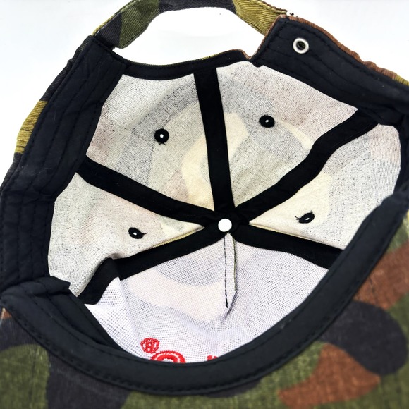 Halo Camo Mens One Size Baseball Hat Strapback Orange Text Hunters Truckers - Picture 7 of 8